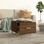 vidaXL Τραπεζάκια Σαλονιού 2 τεμ Brown Oak 50x50x40 εκ Επεξ. Ξύλο N/A Καφέ