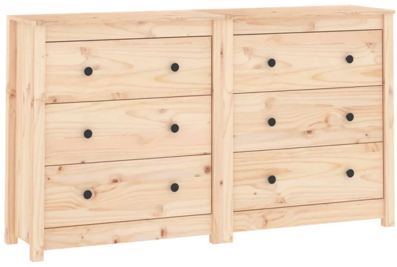 vidaXL Ντουλάπι 140x35x80 εκ. από Μασίφ Ξύλο Πεύκου N/A Καφέ