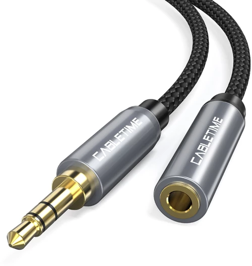 CABLETIME καλώδιο AUX Stereo 3.5mm AV311, M-F, 1.8m, μαύρο