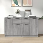 vidaXL Ντουλάπι 2 τεμ. Γκρι Sonoma 60x30x70 εκ. από Επεξεργασμένο Ξύλο N/A Γκρι