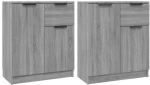 vidaXL Ντουλάπι 2 τεμ. Γκρι Sonoma 60x30x70 εκ. από Επεξεργασμένο Ξύλο N/A Γκρι