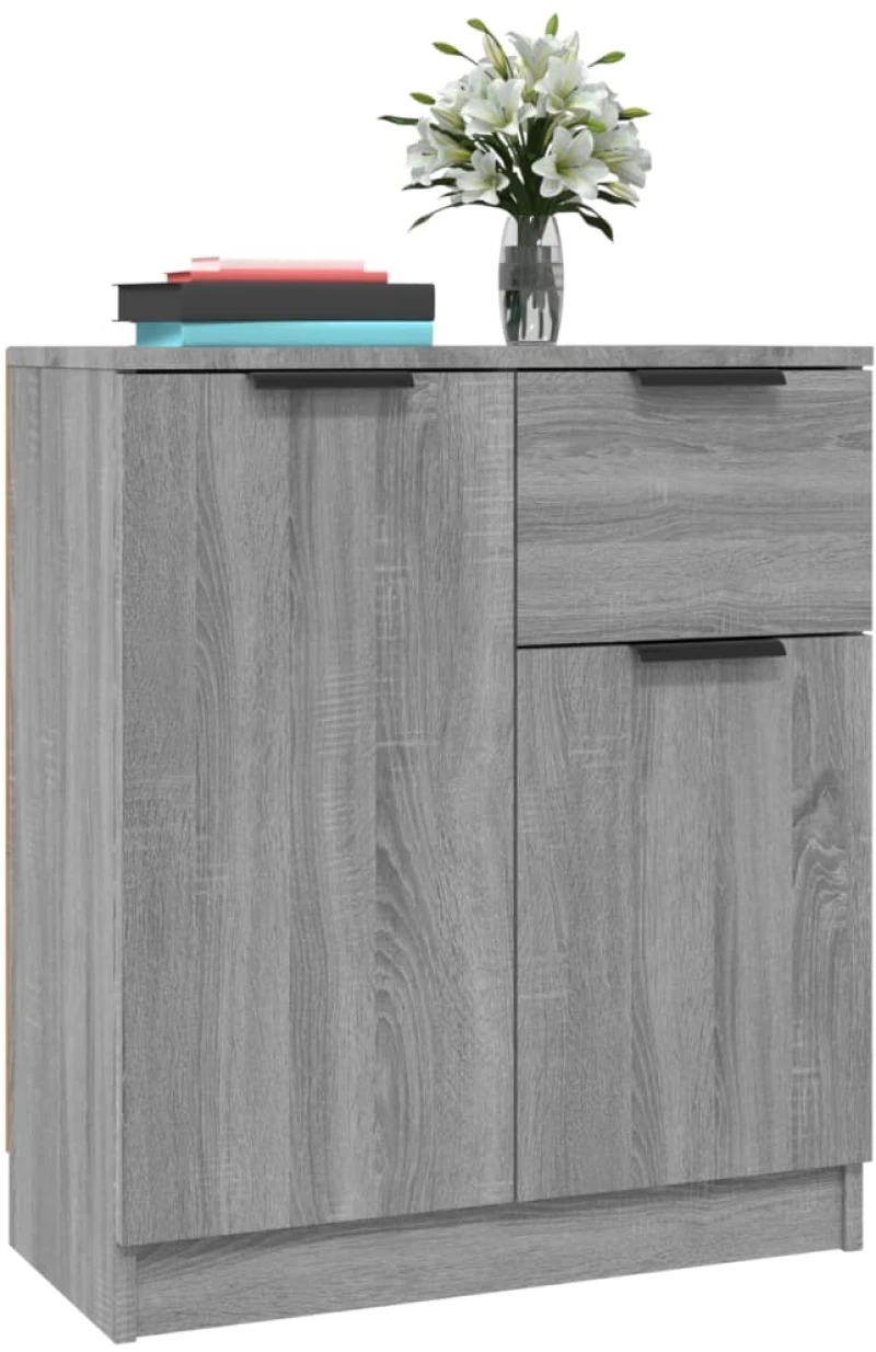 vidaXL Ντουλάπι 2 τεμ. Γκρι Sonoma 60x30x70 εκ. από Επεξεργασμένο Ξύλο N/A Γκρι
