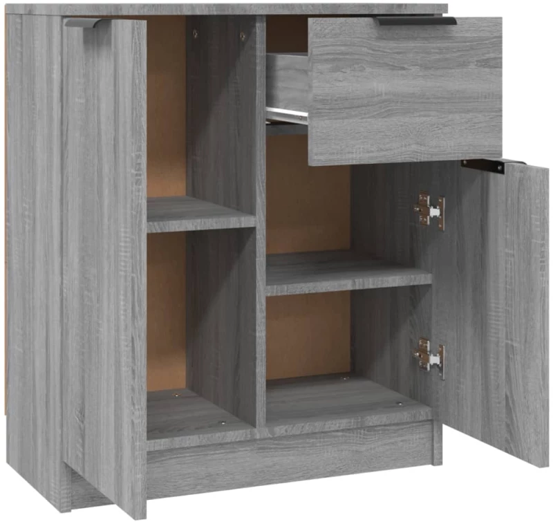 vidaXL Ντουλάπι 2 τεμ. Γκρι Sonoma 60x30x70 εκ. από Επεξεργασμένο Ξύλο N/A Γκρι