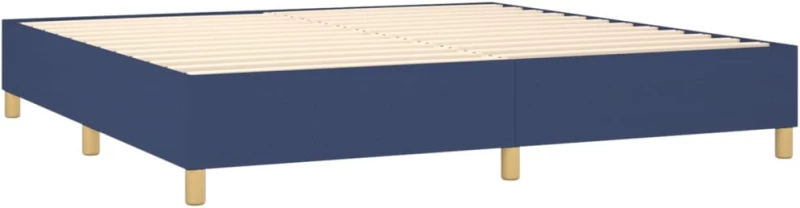 vidaXL Πλαίσιο Κρεβατιού Boxspring Μπλε 200x200 εκ. Υφασμάτινο 200 x 200 cm Μπλε