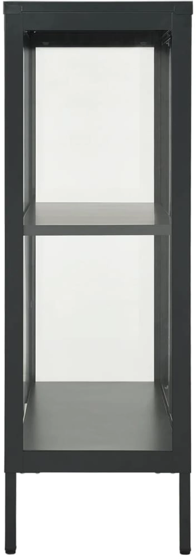 vidaXL Μπουφές Ανθρακί 75 x 35 x 105 εκ. από Ατσάλι και Γυαλί N/A Ανθρακί