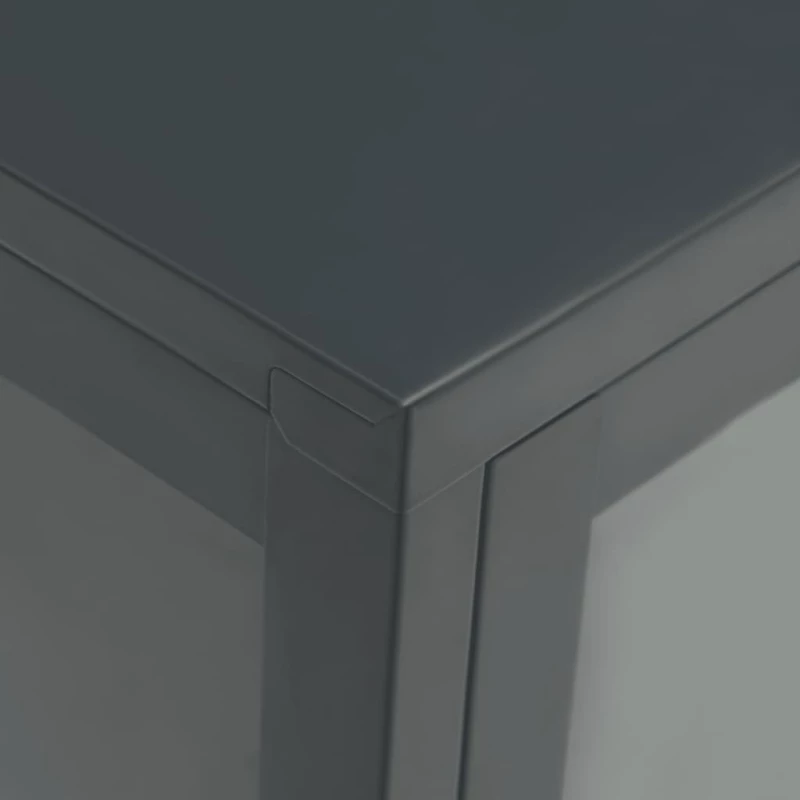 vidaXL Μπουφές Ανθρακί 75 x 35 x 105 εκ. από Ατσάλι και Γυαλί N/A Ανθρακί