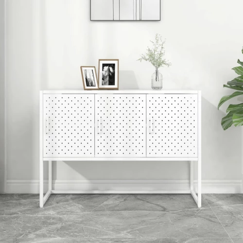 vidaXL Μπουφές Λευκός 105 x 35 x 75 εκ. από Ατσάλι 105 x 35 x 75 cm Λευκό
