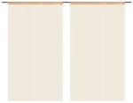 vidaXL Κουρτίνες με Κρόσσια 2 τεμ. Μπεζ 100 x 250 εκ. 100 cm Μπεζ