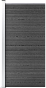 vidaXL Πάνελ Περίφραξης Μαύρο 95 x 186 εκ. από WPC N/A Μαύρο