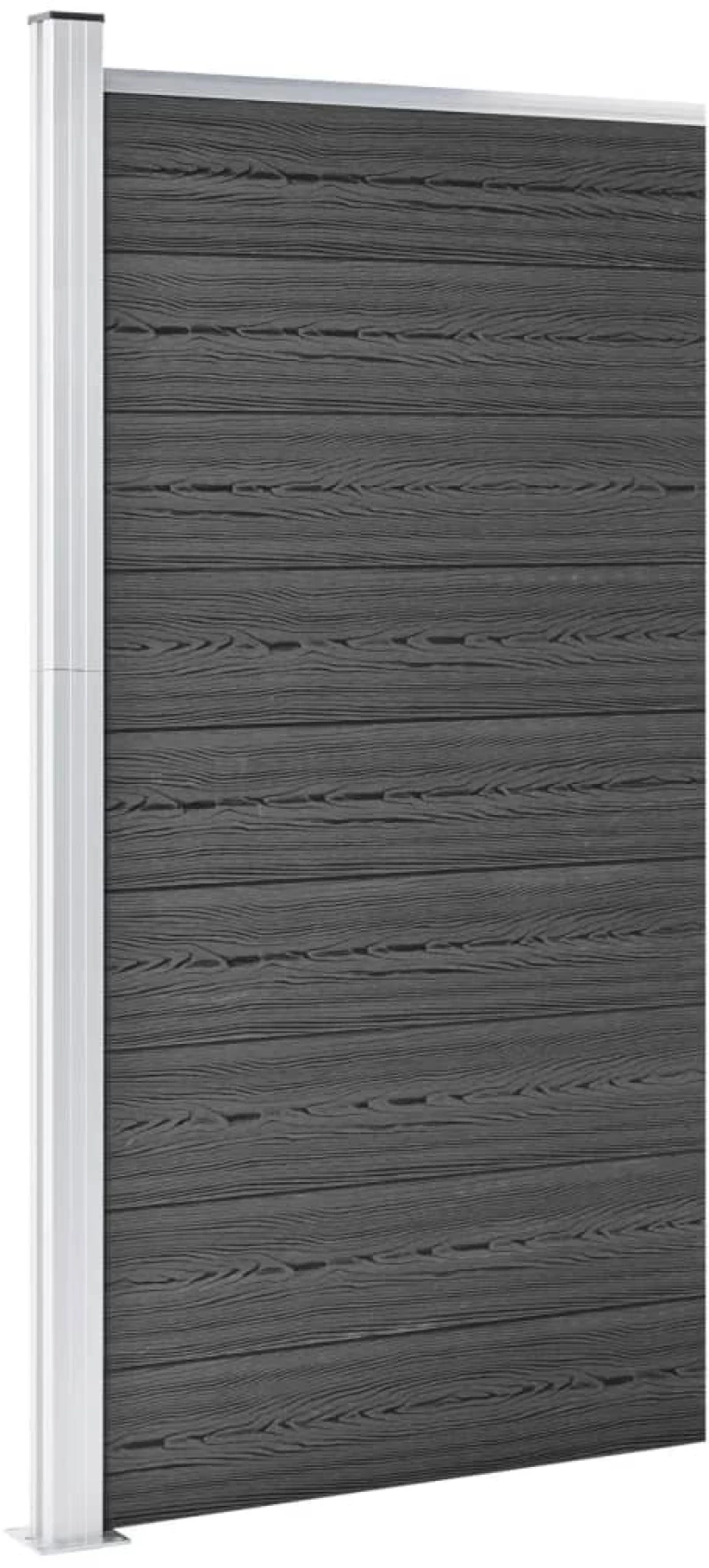 vidaXL Πάνελ Περίφραξης Μαύρο 95 x 186 εκ. από WPC N/A Μαύρο