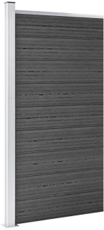 vidaXL Πάνελ Περίφραξης Μαύρο 95 x 186 εκ. από WPC N/A Μαύρο