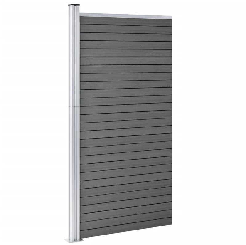 vidaXL Πάνελ Περίφραξης Μαύρο 95 x 186 εκ. από WPC N/A Μαύρο