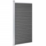 vidaXL Πάνελ Περίφραξης Μαύρο 95 x 186 εκ. από WPC N/A Μαύρο
