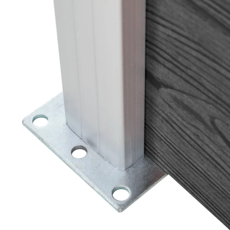 vidaXL Πάνελ Περίφραξης Μαύρο 95 x 186 εκ. από WPC N/A Μαύρο
