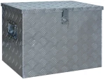 vidaXL Κουτί Αποθήκευσης Ασημί 610 x 430 x 455 εκ. Αλουμινίου  Ασήμι