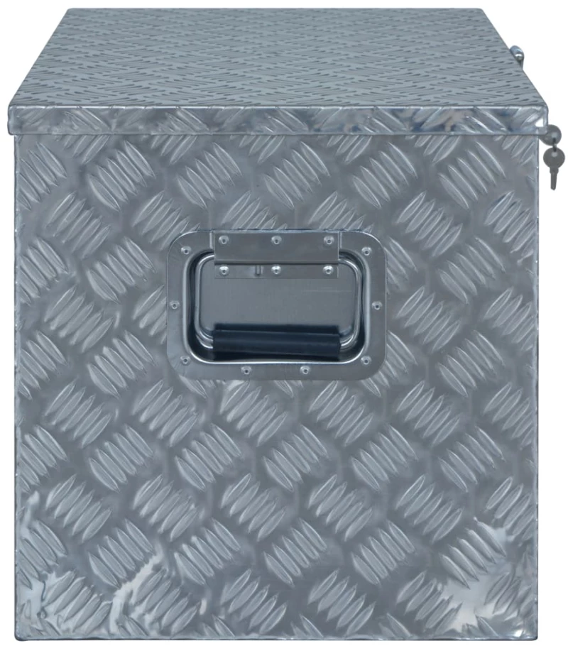 vidaXL Κουτί Αποθήκευσης Ασημί 610 x 430 x 455 εκ. Αλουμινίου  Ασήμι