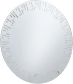 vidaXL Καθρέφτης Μπάνιου με LED 80 εκ. 80 cm Ασήμι