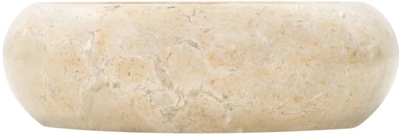 vidaXL Νιπτήρας Κρεμ 40 x 12 εκ. Μαρμάρινος N/A Κρεμ