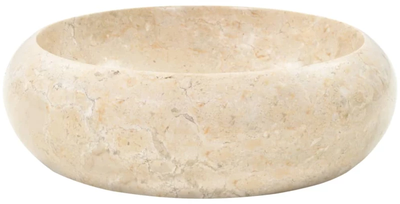 vidaXL Νιπτήρας Κρεμ 40 x 12 εκ. Μαρμάρινος N/A Κρεμ