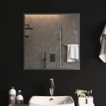 vidaXL Καθρέφτης Μπάνιου με LED 60 x 60 εκ. 60 x 60 cm Διαφανές