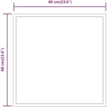 vidaXL Καθρέφτης Μπάνιου με LED 60 x 60 εκ. 60 x 60 cm Διαφανές