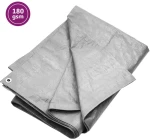 vidaXL Μουσαμάς Γκρι 180 γρ./μ.² 8 x 12 μ. από HDPE 8 x 12 m Γκρι