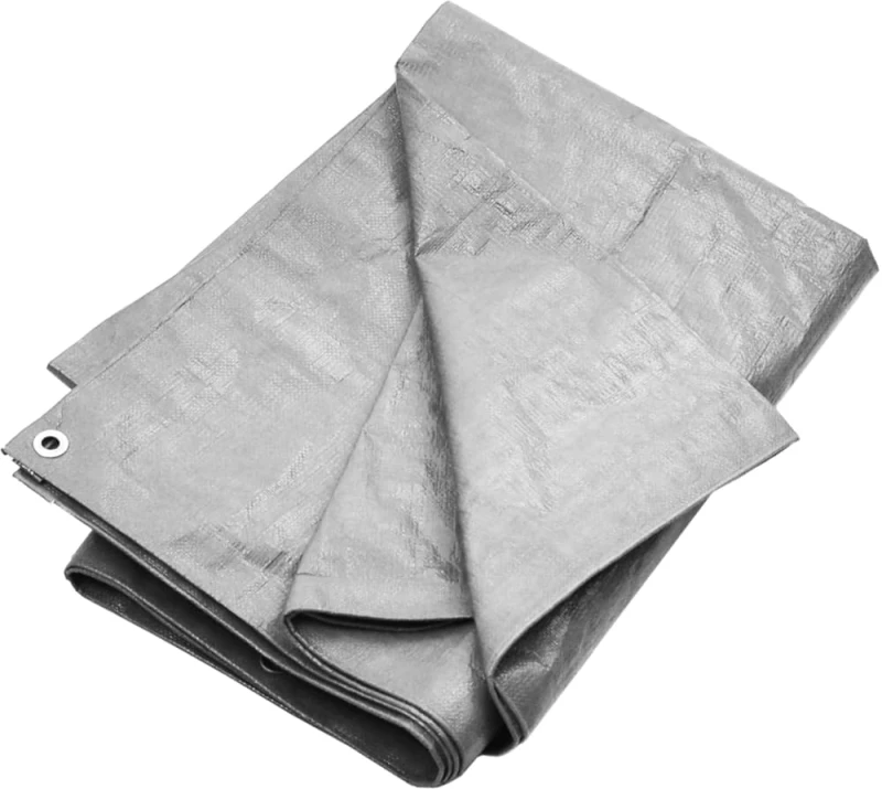 vidaXL Μουσαμάς Γκρι 180 γρ./μ.² 8 x 12 μ. από HDPE 8 x 12 m Γκρι