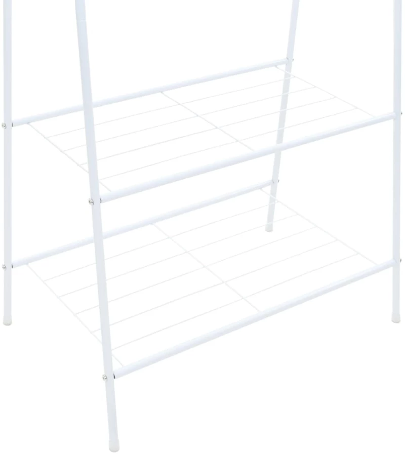 vidaXL Κρεμάστρα Ρούχων Δαπέδου Λευκή 59 x 35 x 150 εκ. N/A Λευκό
