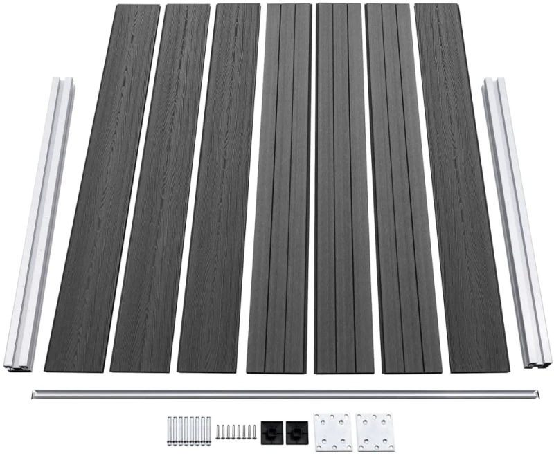 vidaXL Σετ Πάνελ Περίφραξης Μαύρο 872 x 146 εκ. από WPC 872 x 146 cm Μαύρο
