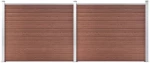 vidaXL Σετ Πάνελ Περίφραξης Καφέ 353 x 146 εκ. από WPC 353 x 146 cm Καφέ