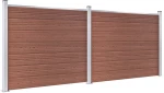 vidaXL Σετ Πάνελ Περίφραξης Καφέ 353 x 146 εκ. από WPC 353 x 146 cm Καφέ