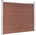 vidaXL Σετ Πάνελ Περίφραξης Καφέ 353 x 146 εκ. από WPC 353 x 146 cm Καφέ