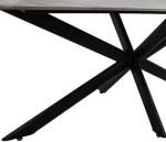 Τραπέζι Bethan pakoworld sintered stone λευκό μαρμάρου-μαύρο 180x90x75εκ