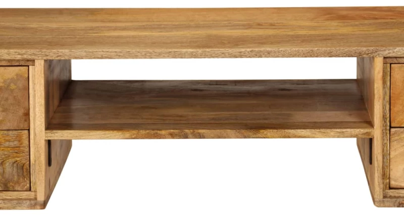 vidaXL Γραφείο 115 x 47 x 76 εκ. από Μασίφ Ξύλο Μάνγκο  Καφέ