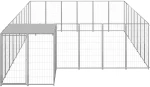 vidaXL Σπιτάκι Σκύλου Ασημί 15,73 μ² Ατσάλινο 15.73 m² Ασήμι