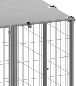 vidaXL Σπιτάκι Σκύλου Ασημί 15,73 μ² Ατσάλινο 15.73 m² Ασήμι