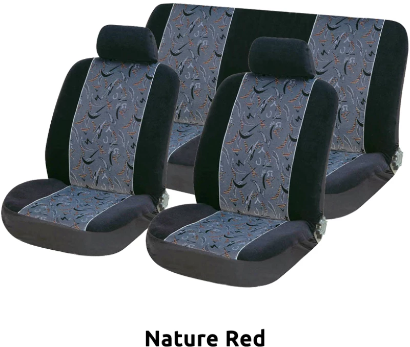 ΚΑΛΥΜΜΑΤΑ ΣΕΤ Α' ΠΟΙΟΤΗΤΑ VELOUR-JACQUARD 6 ΤΜΧ Nature Red