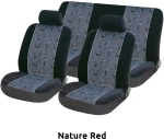 ΚΑΛΥΜΜΑΤΑ ΣΕΤ Α' ΠΟΙΟΤΗΤΑ VELOUR-JACQUARD 6 ΤΜΧ Nature Red