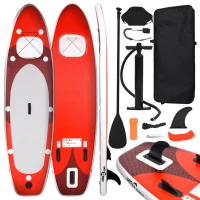 vidaXL Σανίδα SUP Φουσκωτή Σετ Κόκκινη 300 x 76 x 10 εκ. 300 x 76 x 10 cm Κόκκινο