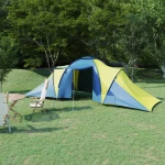 vidaXL Σκηνή Camping 6 Ατόμων Μπλε / Κίτρινο N/A Μπλε