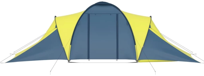 vidaXL Σκηνή Camping 6 Ατόμων Μπλε / Κίτρινο N/A Μπλε