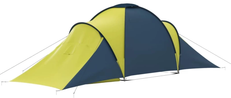 vidaXL Σκηνή Camping 6 Ατόμων Μπλε / Κίτρινο N/A Μπλε
