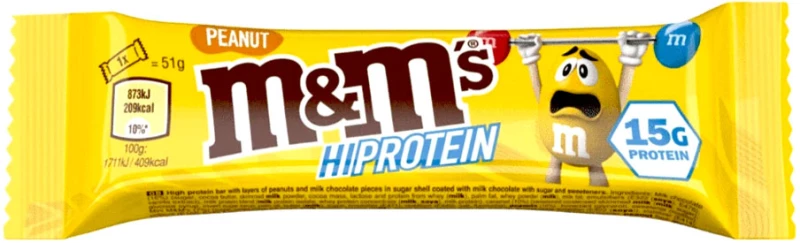 M&Ms Hi Protein Bar 51g (Mars)