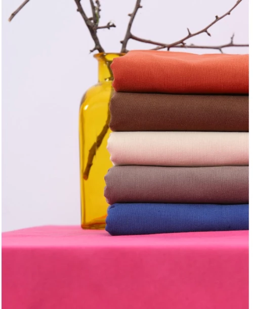 Μονόχρωμο τραπεζομάντηλο Alice  6 ατόμων (140x180cm) Καφέ 26218 190750-06 Pennie