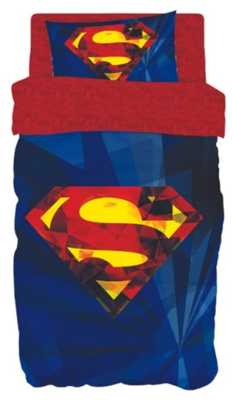 Σετ 3 Τεμαχίων Παιδικά Σεντόνια Superman Logo Warner Bros 165x250cm Μονή (165x250cm) 27598 820837-01 Pennie