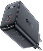 Φορτιστής Ταξιδίου Acefast A29  Fast Charging 2xUSB-C PD3.0 QC4.0 PD50W GaN Μαύρο