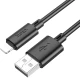 Καλώδιο σύνδεσης Hoco X88 USB σε Lightning 2.4A για Γρήγορη Φόρτιση και Μεταφορά Δεδομένων 1m Μαύρο