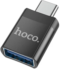 Αντάπτορας Hoco UA17 USB-C σε USB 3.0 με Λειτουργία OTG και Δυνατότητα Φόρτισης 5V / 2A  Μαύρο