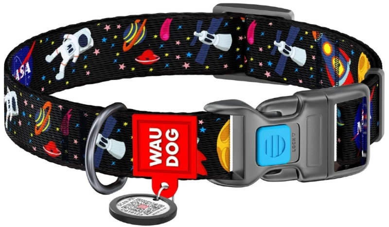 Περιλαίμιο WauDog Nasa Plastic 1,5x23-35cm με SmartID
