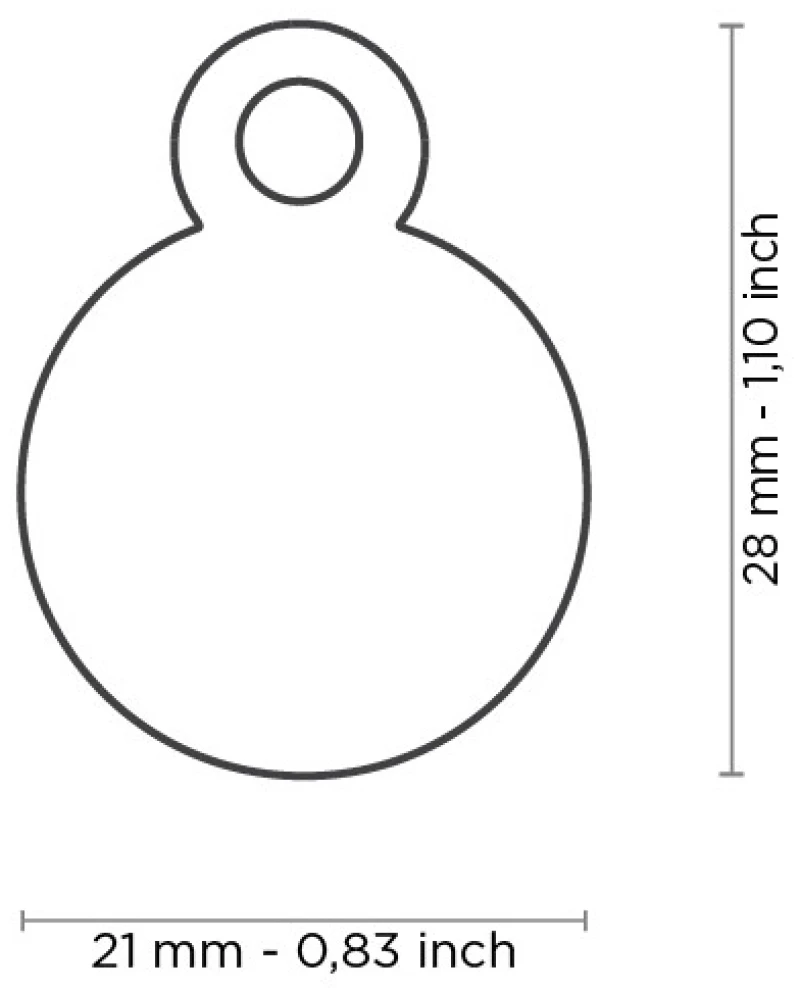 ΤΑΥΤΟΤΗΤΑ ΣΚΥΛΟΥ MY FAMILY BASIC PURPLE ROUND TAG SMALL 3x2cm